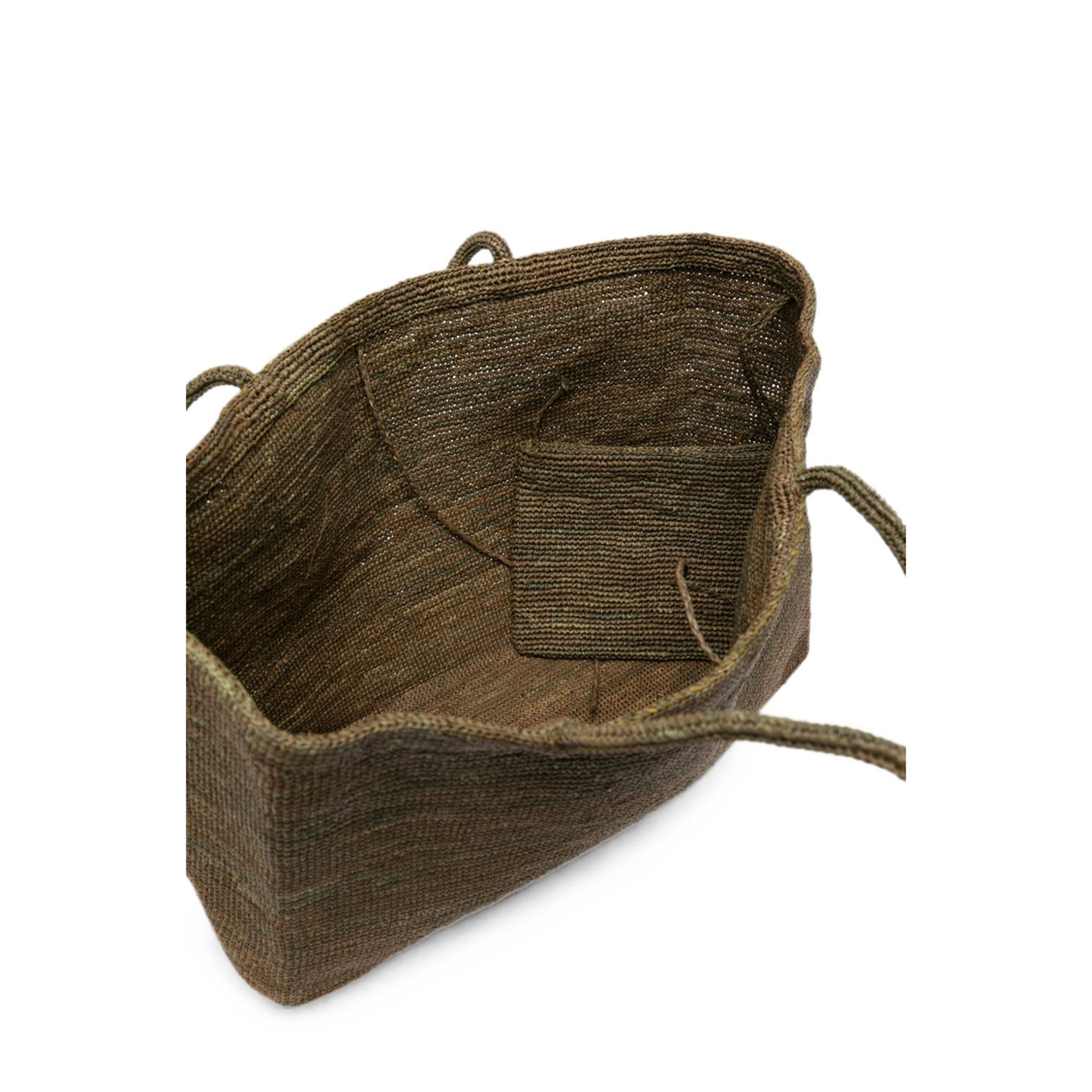 MAYFEYR - Sophie Digard - Green Woven Raffia Tote - S246/MONO/CRUF/RBANCHA