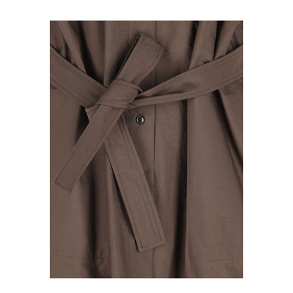 Cotton Long Dress - Brown