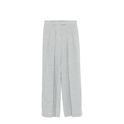 Linen Wide-Leg Trousers
