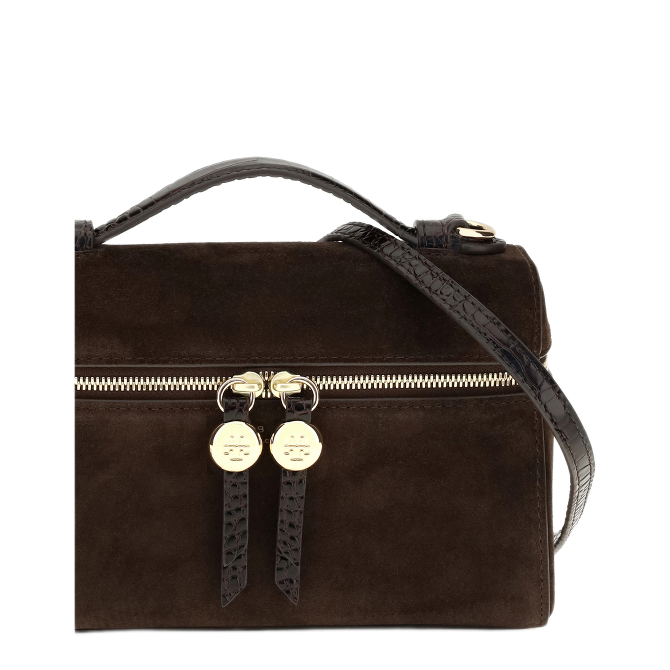 MAYFEYR - Tory Burch - Romy Slim Suede Top Handle Bag - 186930