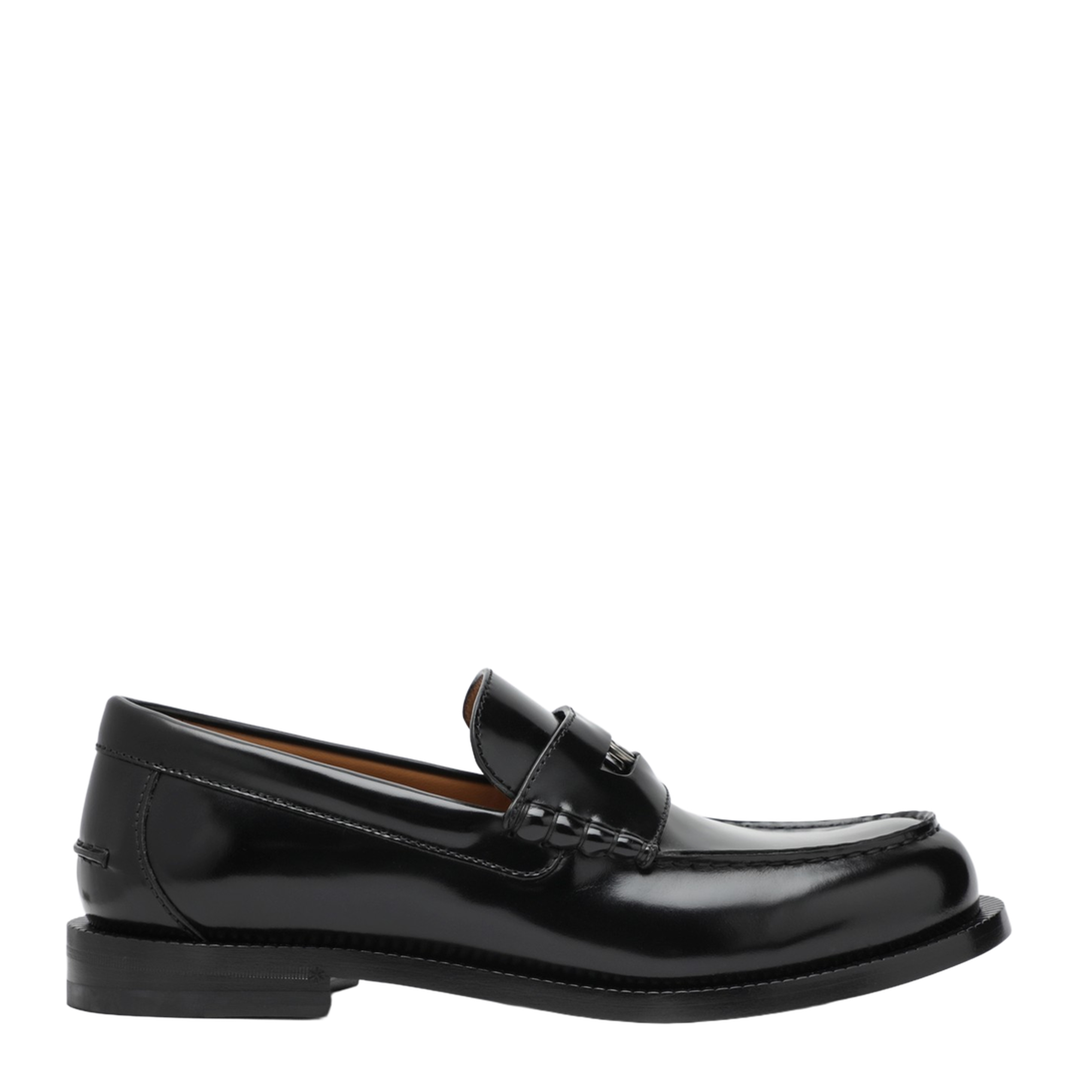 Black Loafer with Removable Detail