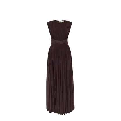 Draped Dress Brown