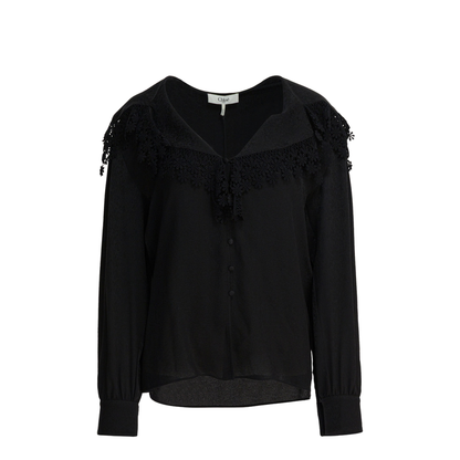 MAYFEYR - Chloè - Blouse With Lace Collar - CH25WHT15332001