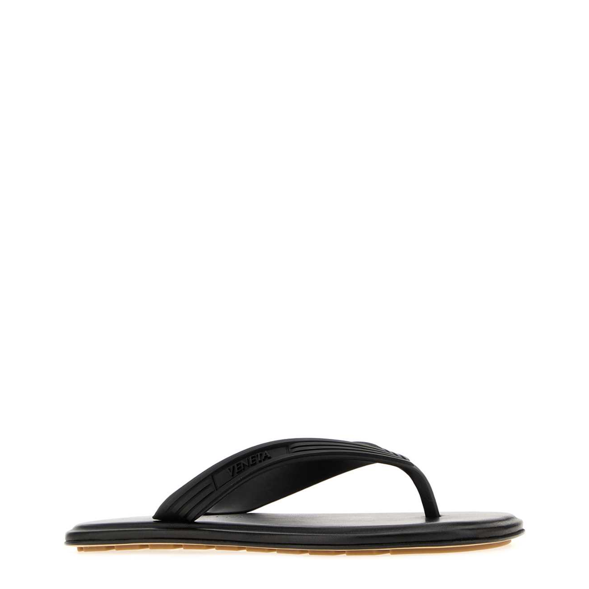 MAYFEYR - Bottega Veneta - Black Rubber Sampieri Thong Slippers - 867821V00P51000