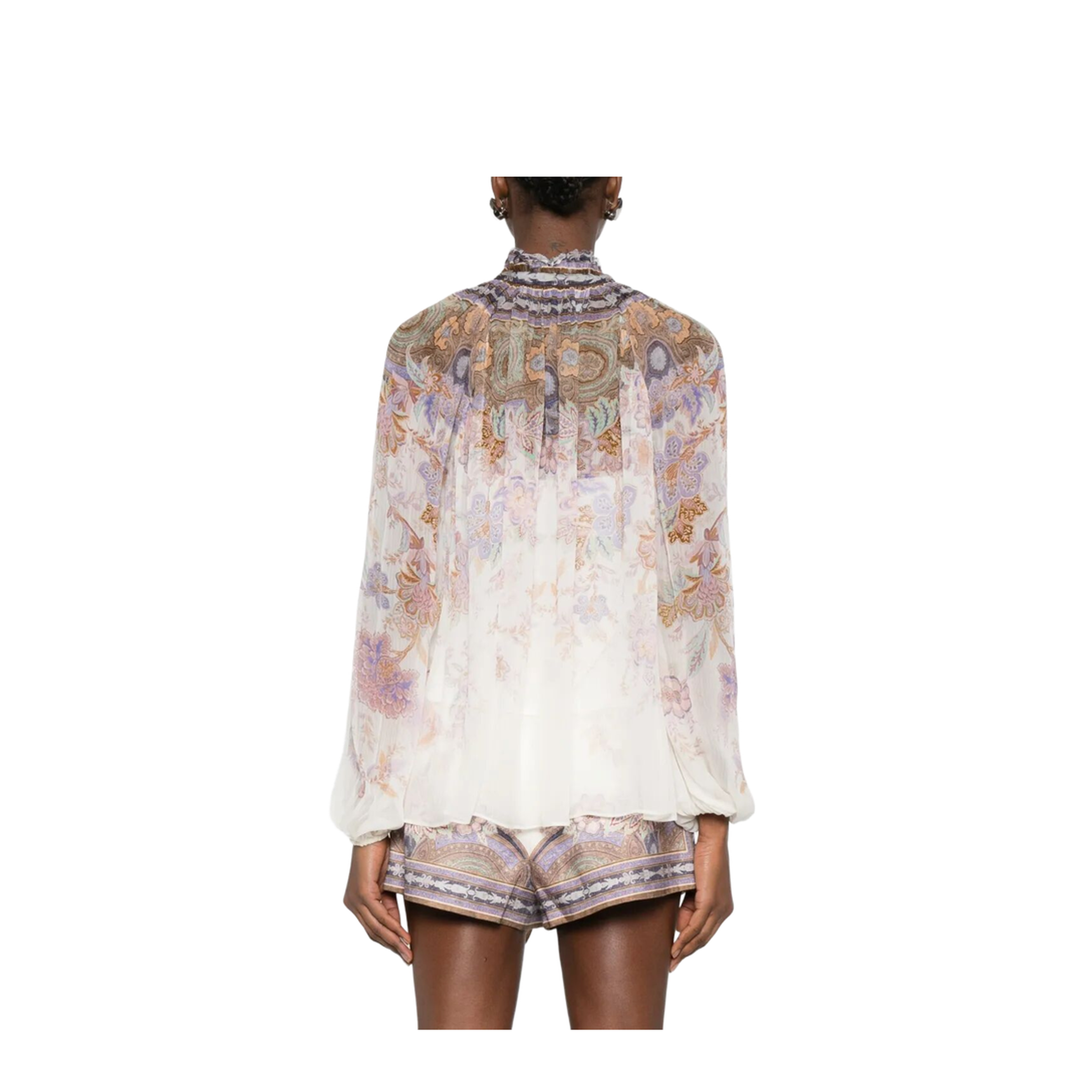 Luna Billow Puffed-Sleeve Blouse