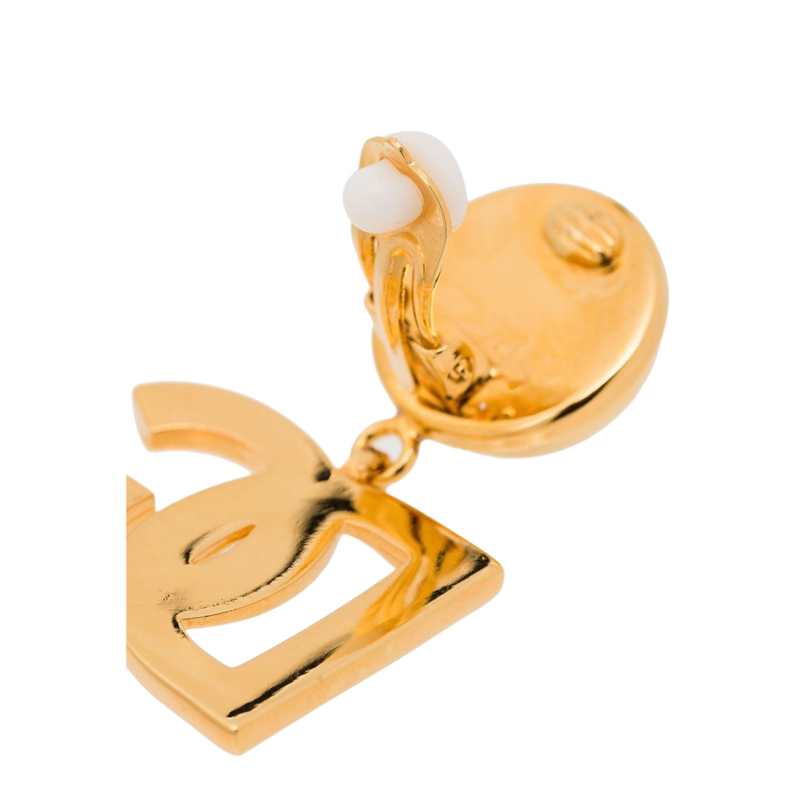 Clip-on Earrings with DG Logo in Gold