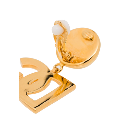 Clip-on Earrings with DG Logo in Gold