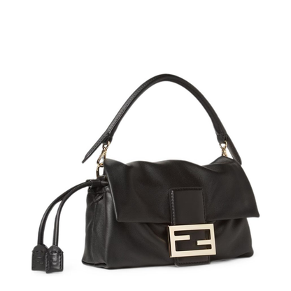 MAYFEYR - Fendi - Black Baguette Small Leather Handbag - 8BR855B1ZKF0QA1