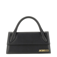 Le Chiquito Long Calf Leather Handbag - Black