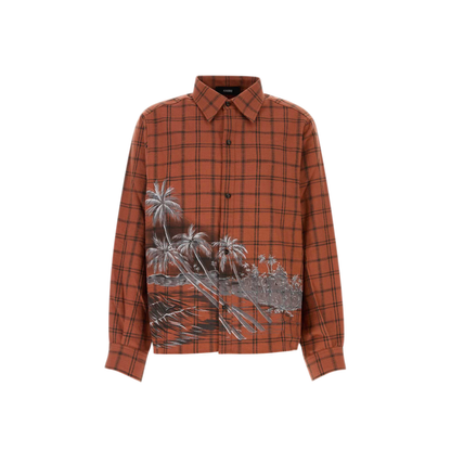 MAYFEYR - Amiri - Embroidered Flannel Shirt - AMTOSH1197RED