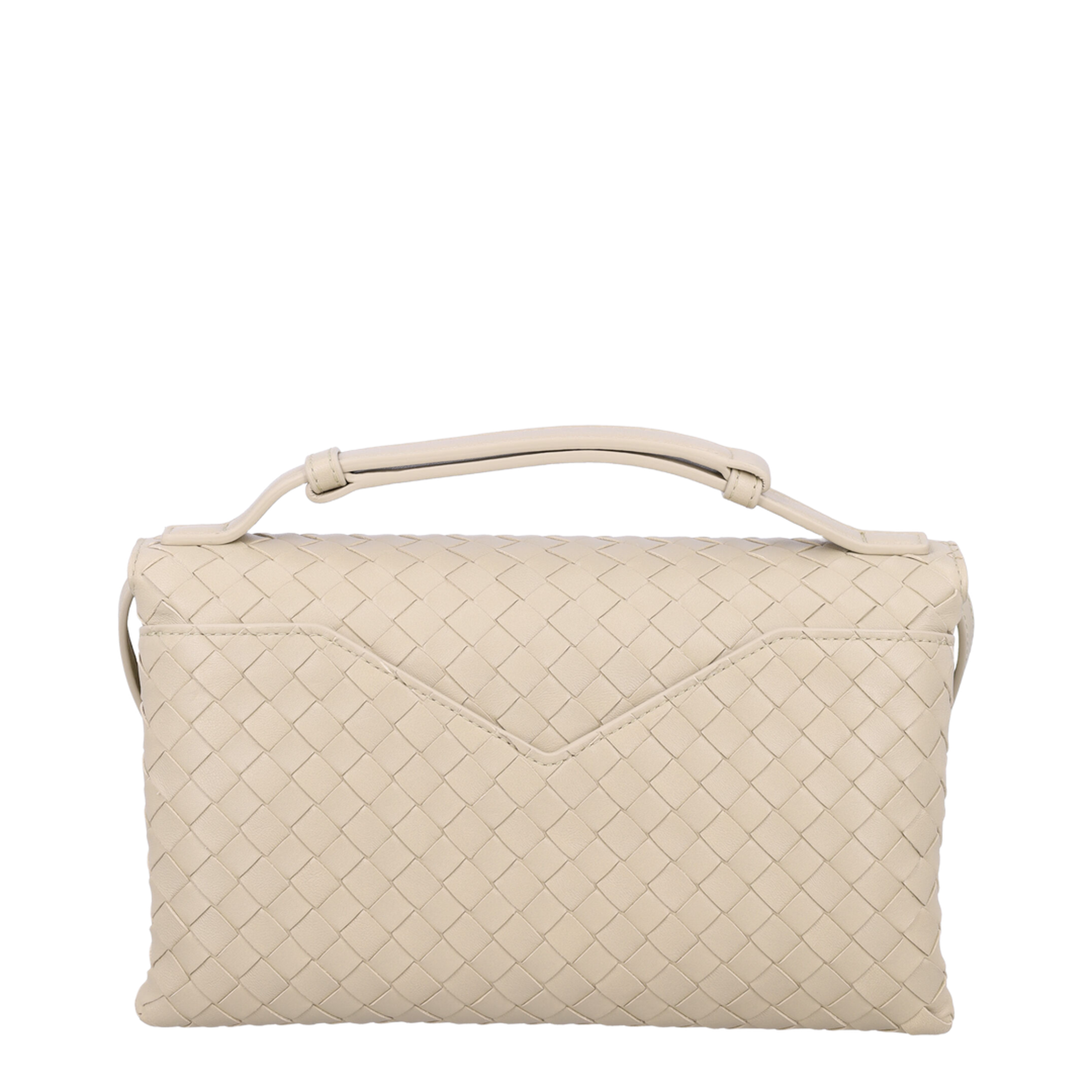 Knot Lock Lambskin Crossbody Bag - Ecru