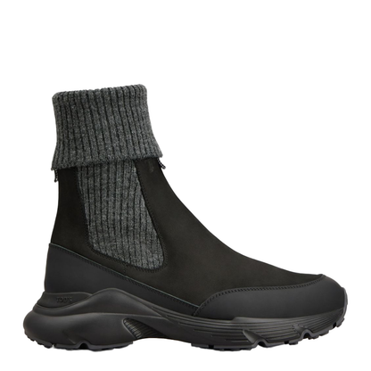 Chelsea Boots in Nubuck and Knit