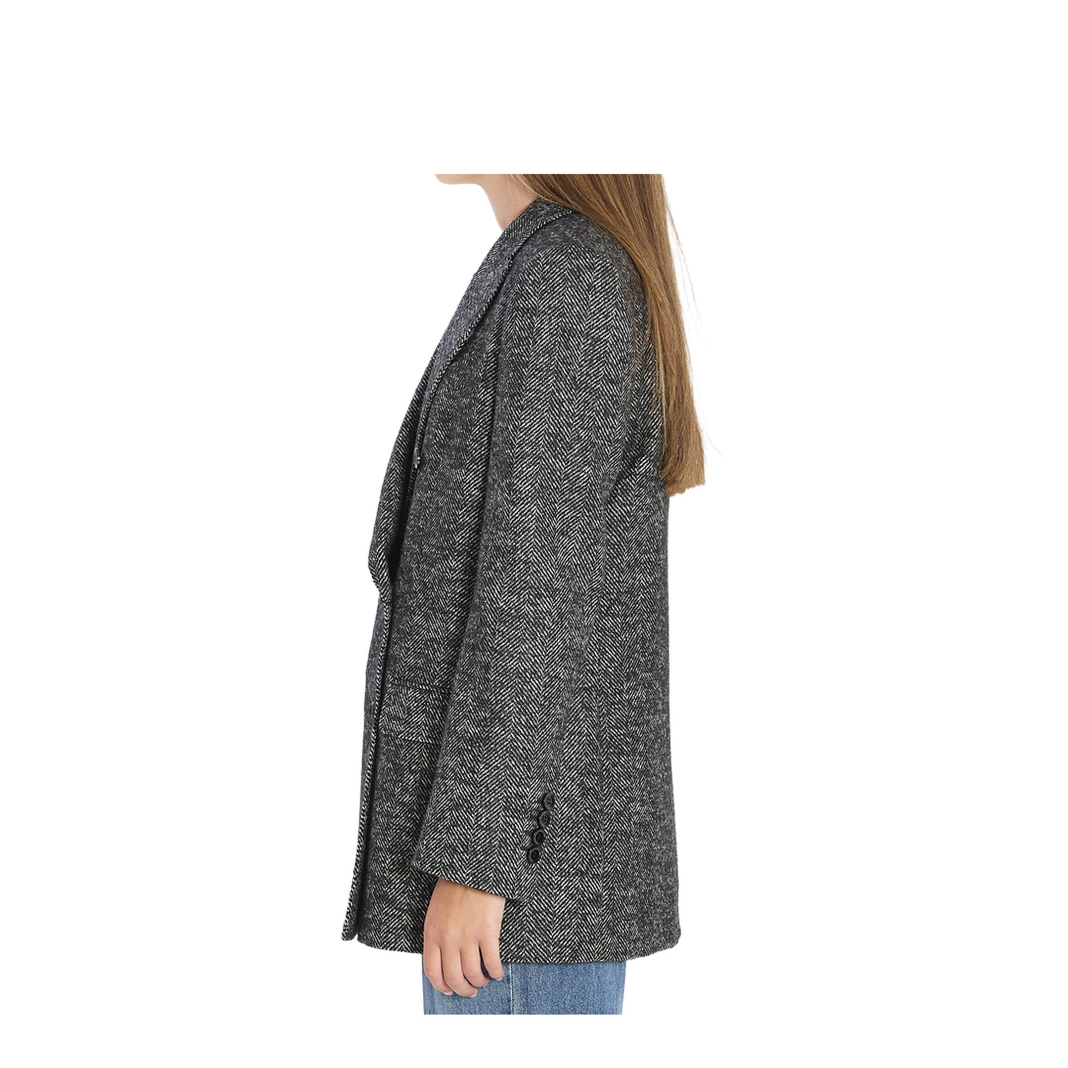 Double-breasted chevron jacket