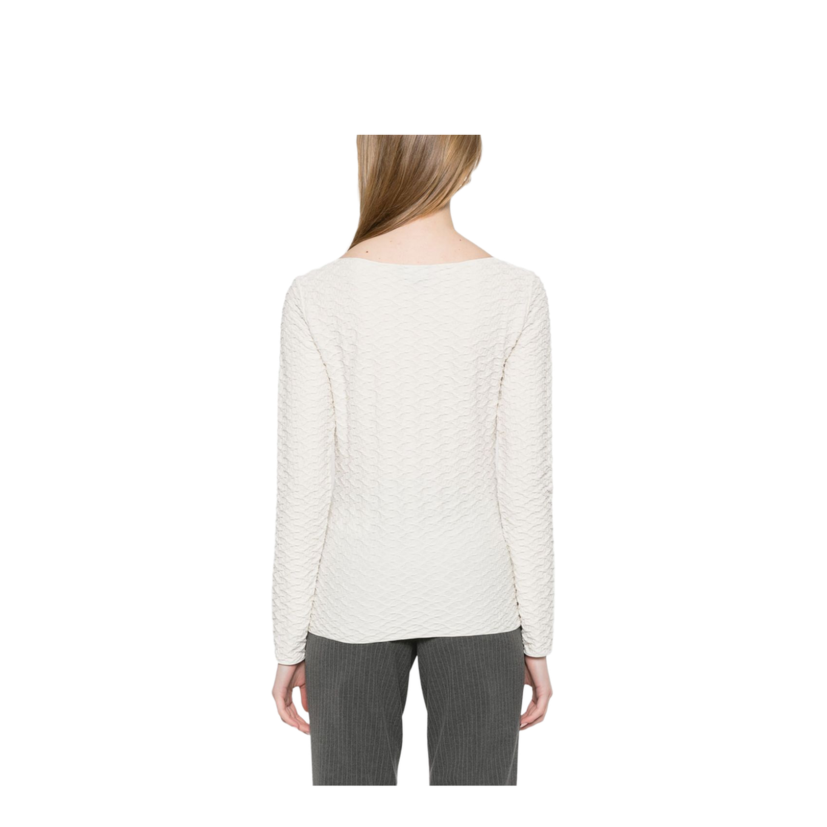 Jacquard Jersey Jumper with Embossed Pattern