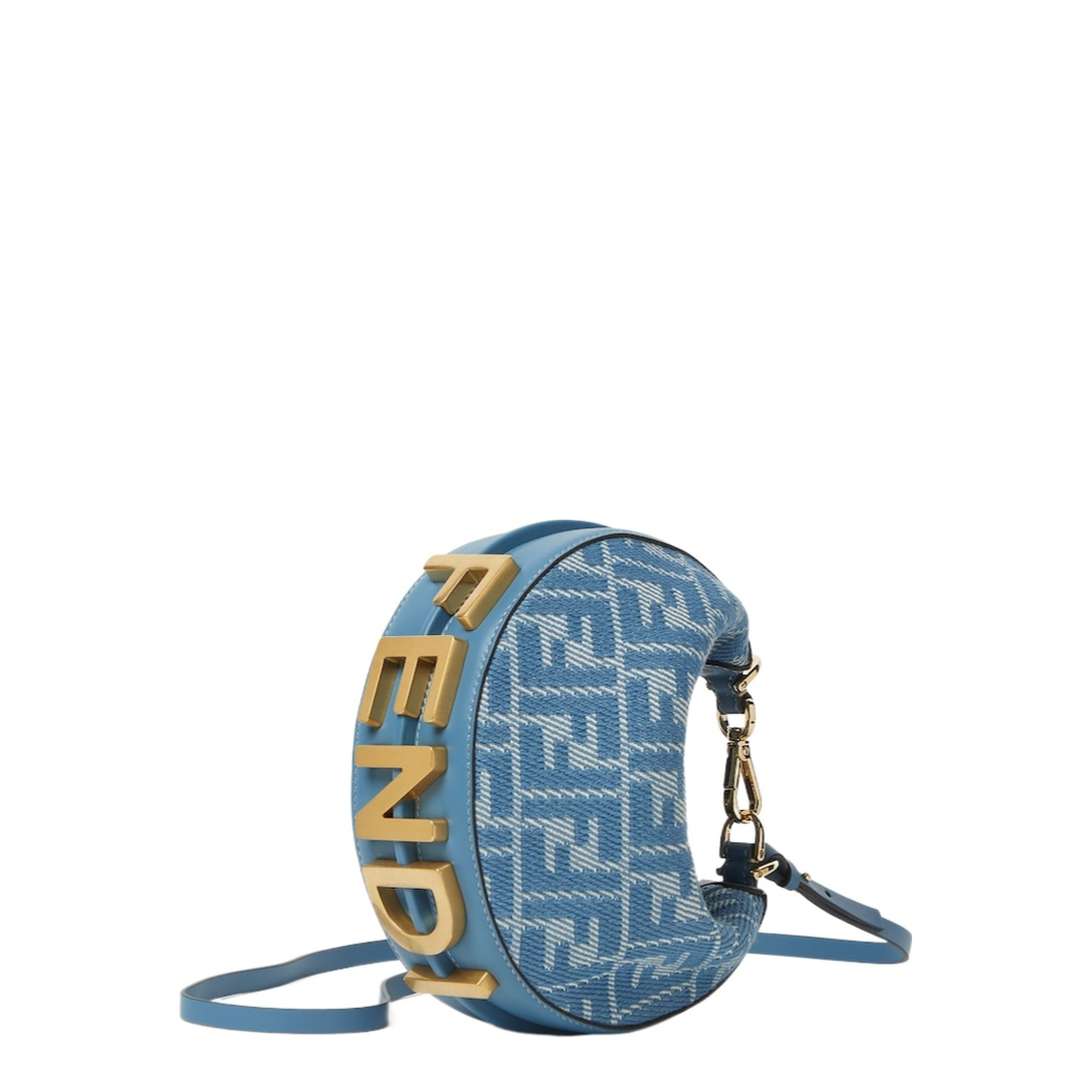 Fendigraphy Mini Leather Hobo Bags - Blue