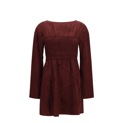 MAYFEYR - Ganni - Long-Sleeve Satin Mini Dress - A1030628