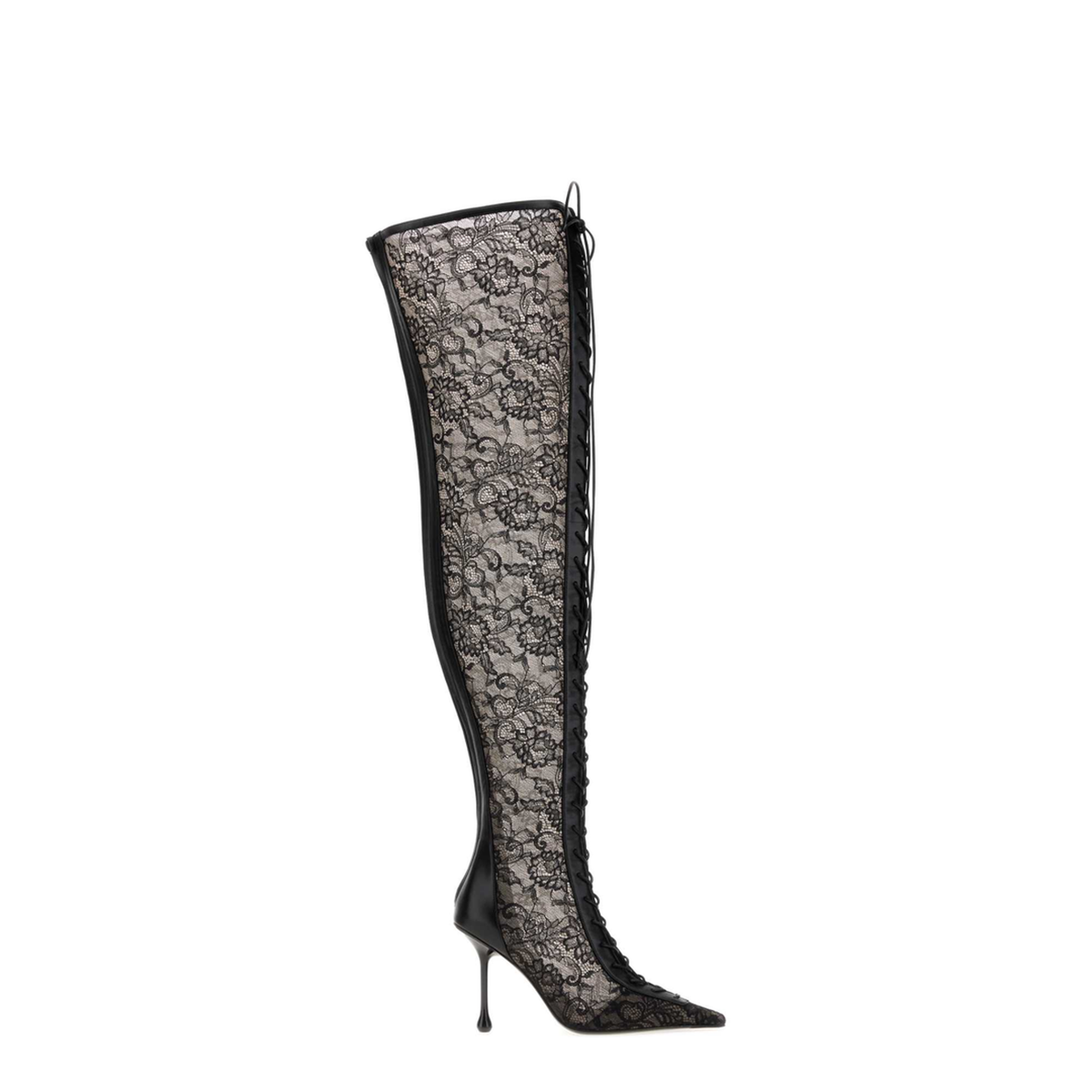 MAYFEYR - Jimmy Choo - Scarlett Otk 95 Black Boots - SCARLETTOTK95GNWBLACK