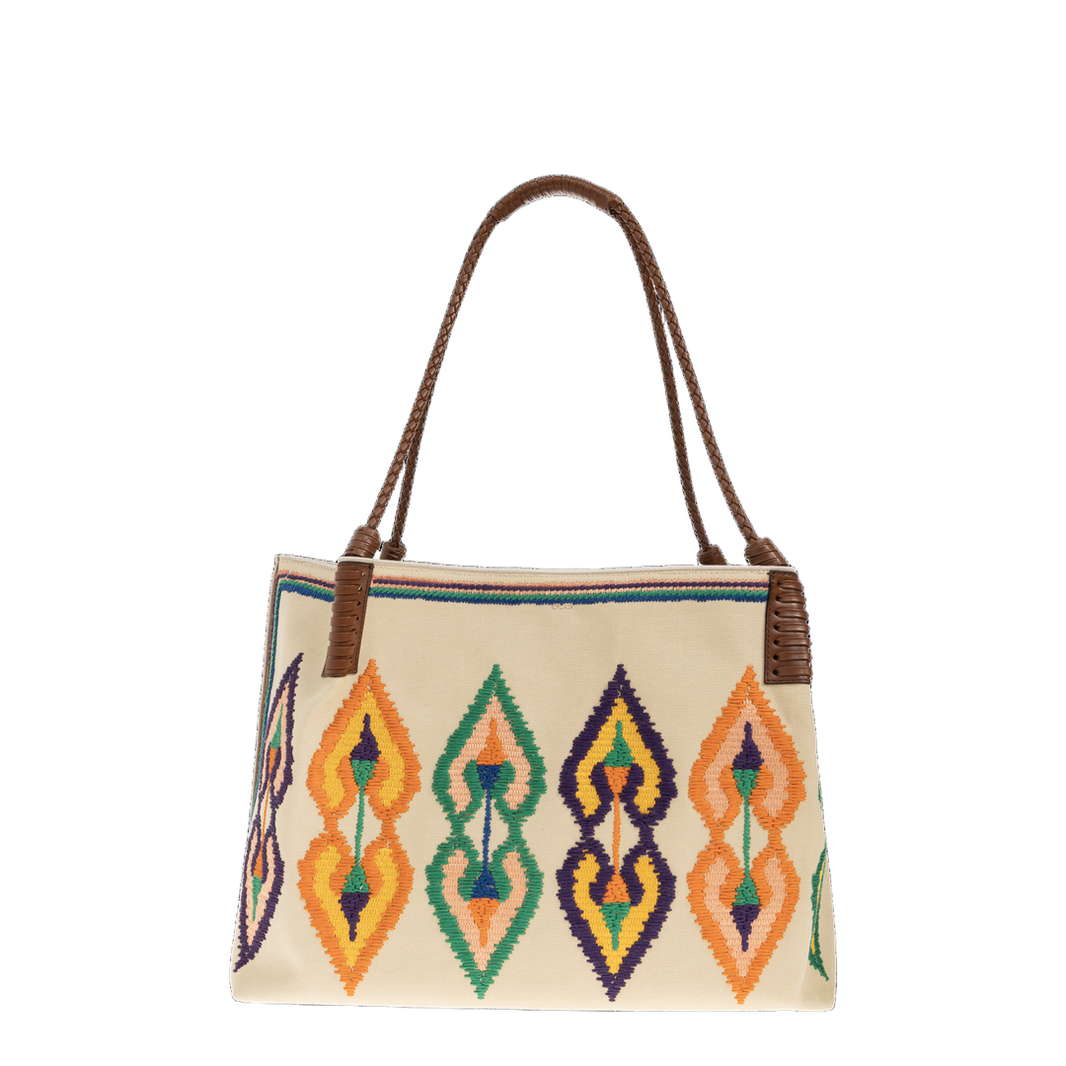 Large Canvas Embroidered Libra Tote Bag