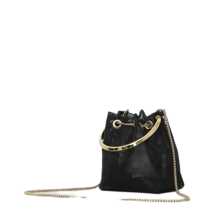 MAYFEYR - Jimmy Choo - Black Mesh Bon Bon Bag - BONBONGIKBLACKLIGHTGOLD