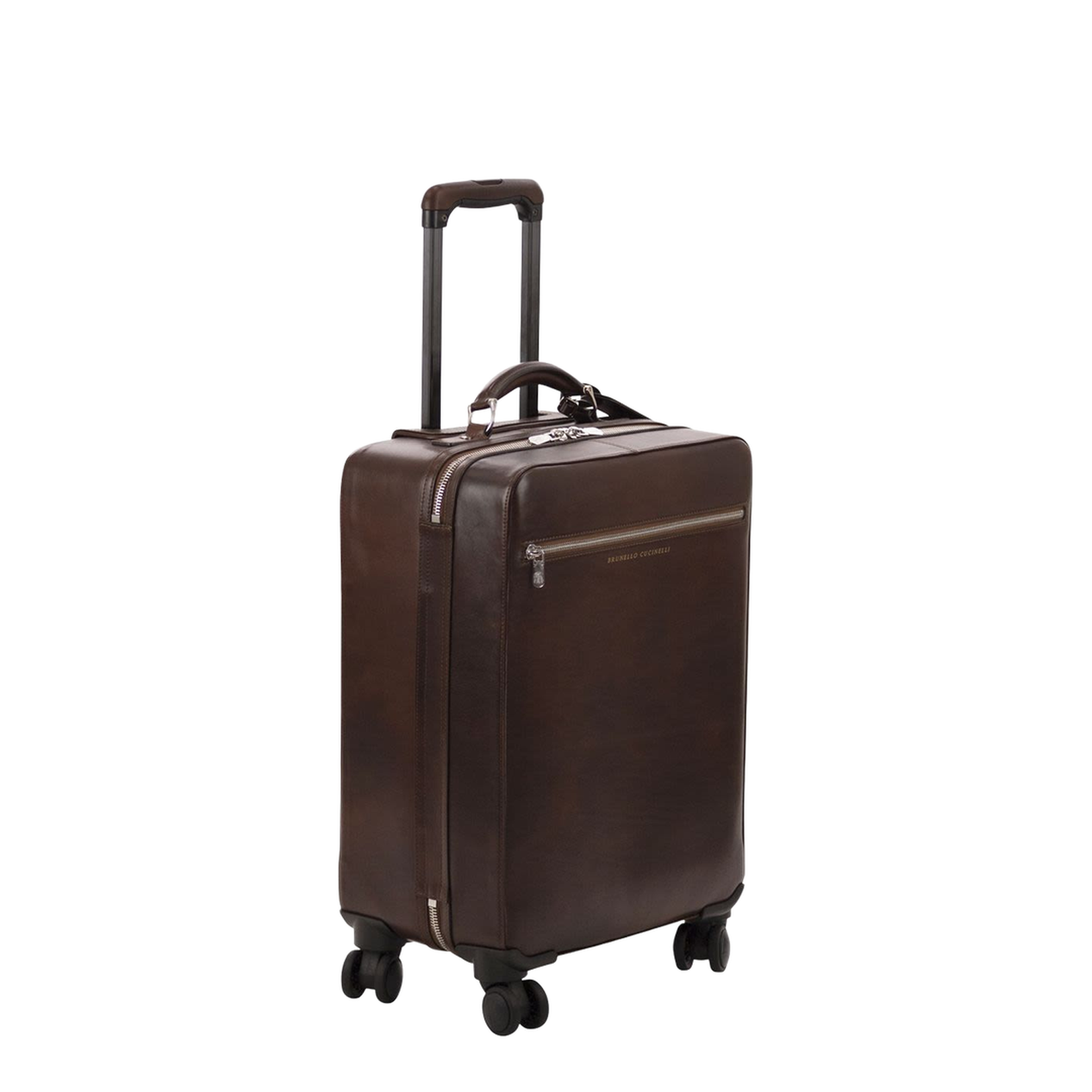 Burnished Calfskin Suitcase in Burgundy
