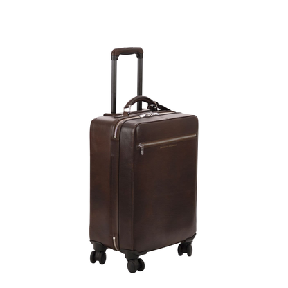 Burnished Calfskin Suitcase in Burgundy
