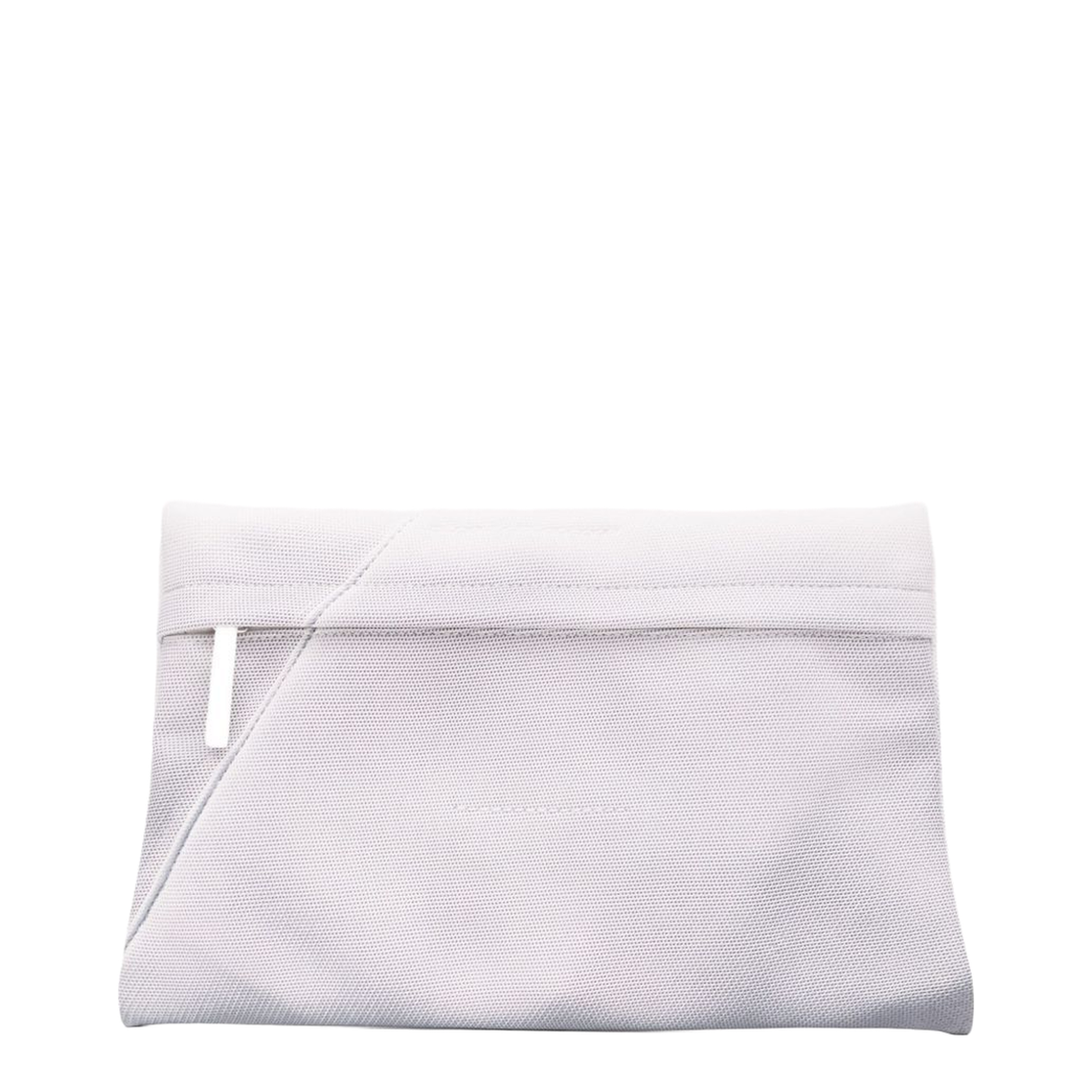 Folded Clutch Coated Polyester Clutch - White