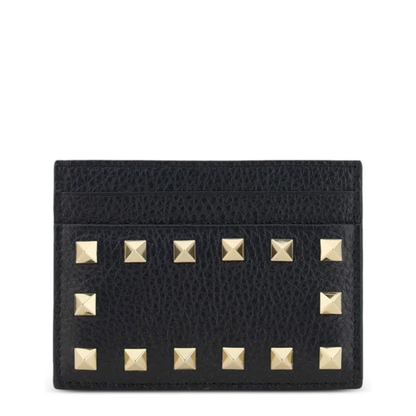 Rockstud Leather Card Case