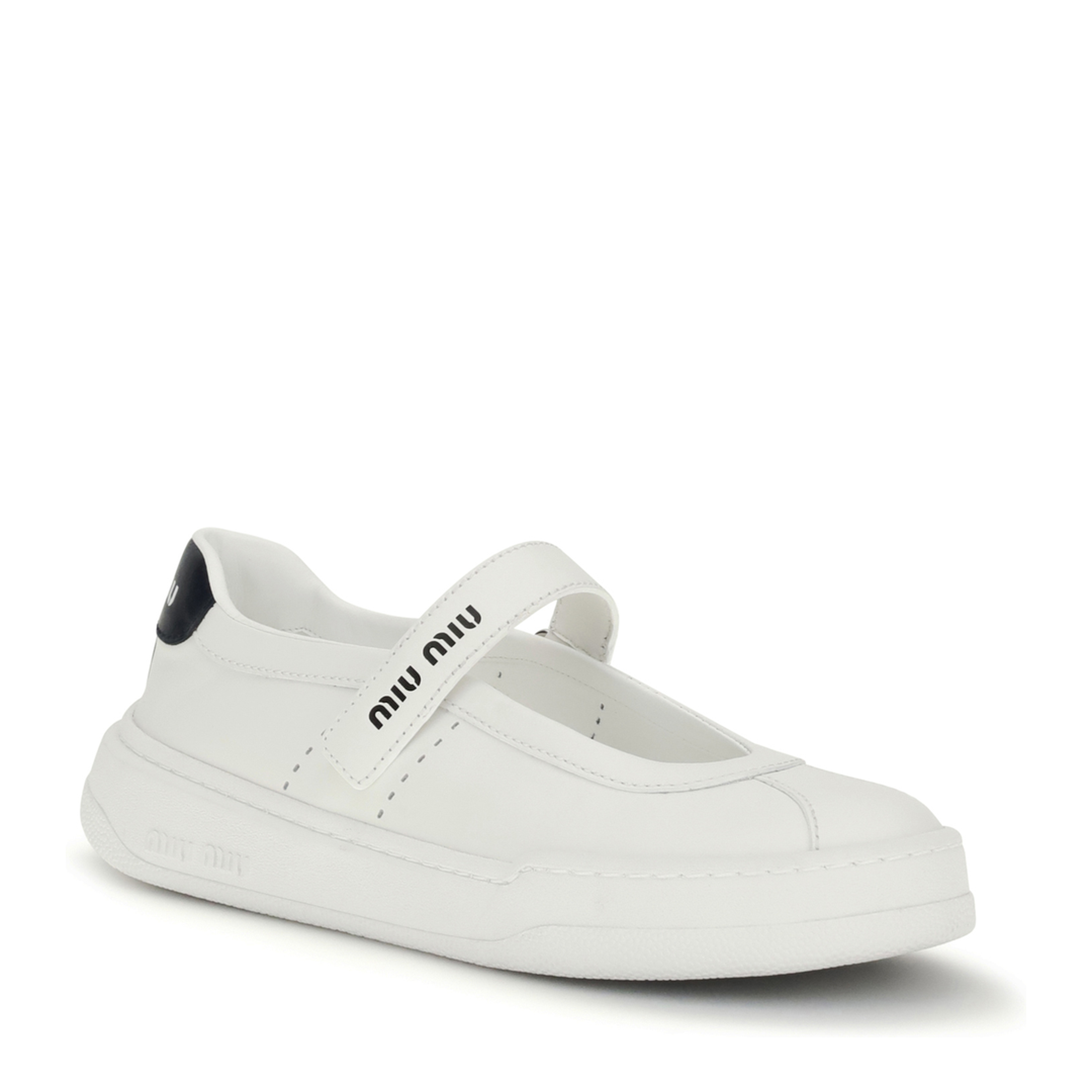 MAYFEYR - Miu Miu - Leather Ballerinas Sneakers - 5F371EF0053L7N