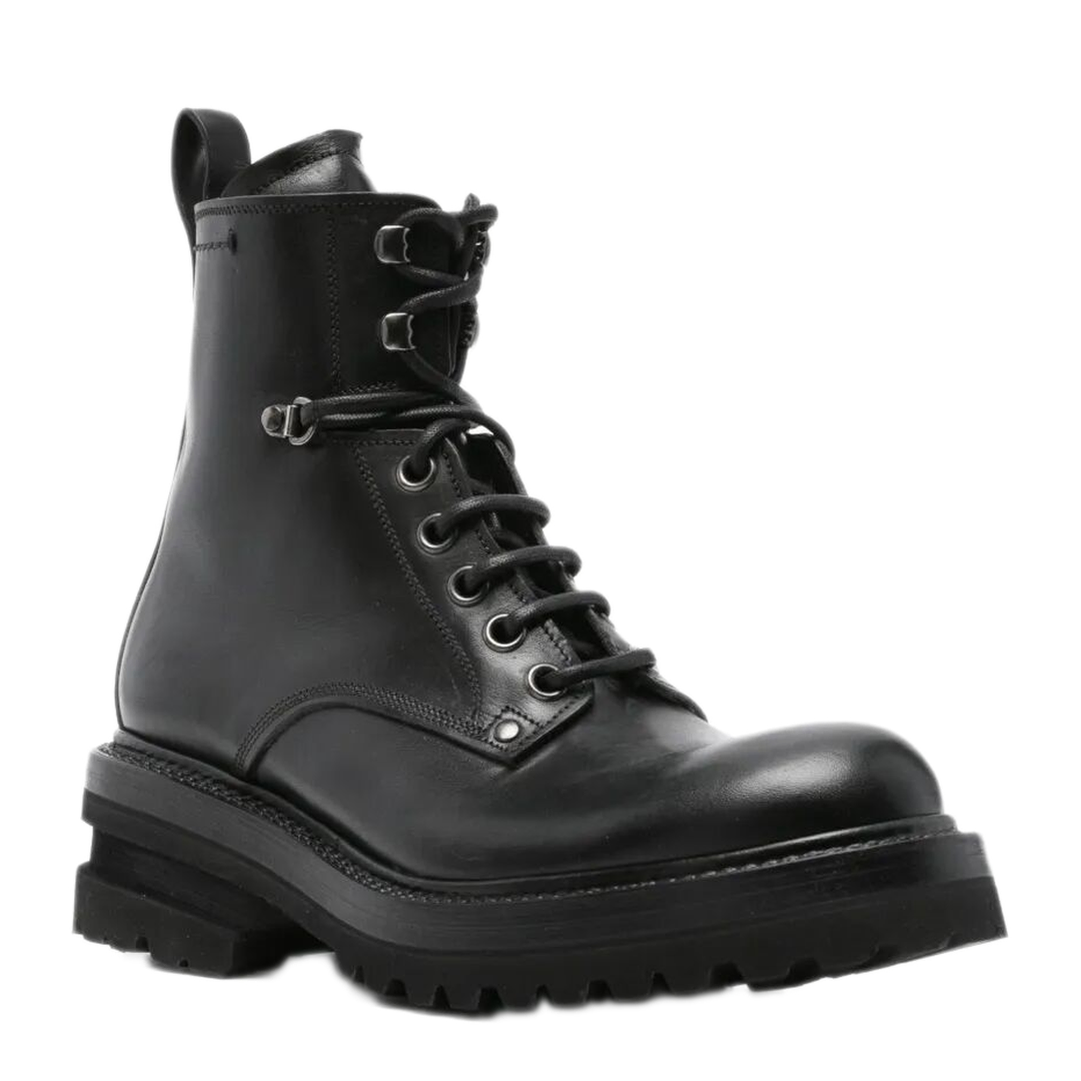MAYFEYR - PREMIATA - Elba Leather Military Boots - 32337NERO