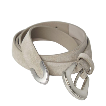 Western Belt in Suede Calfskin