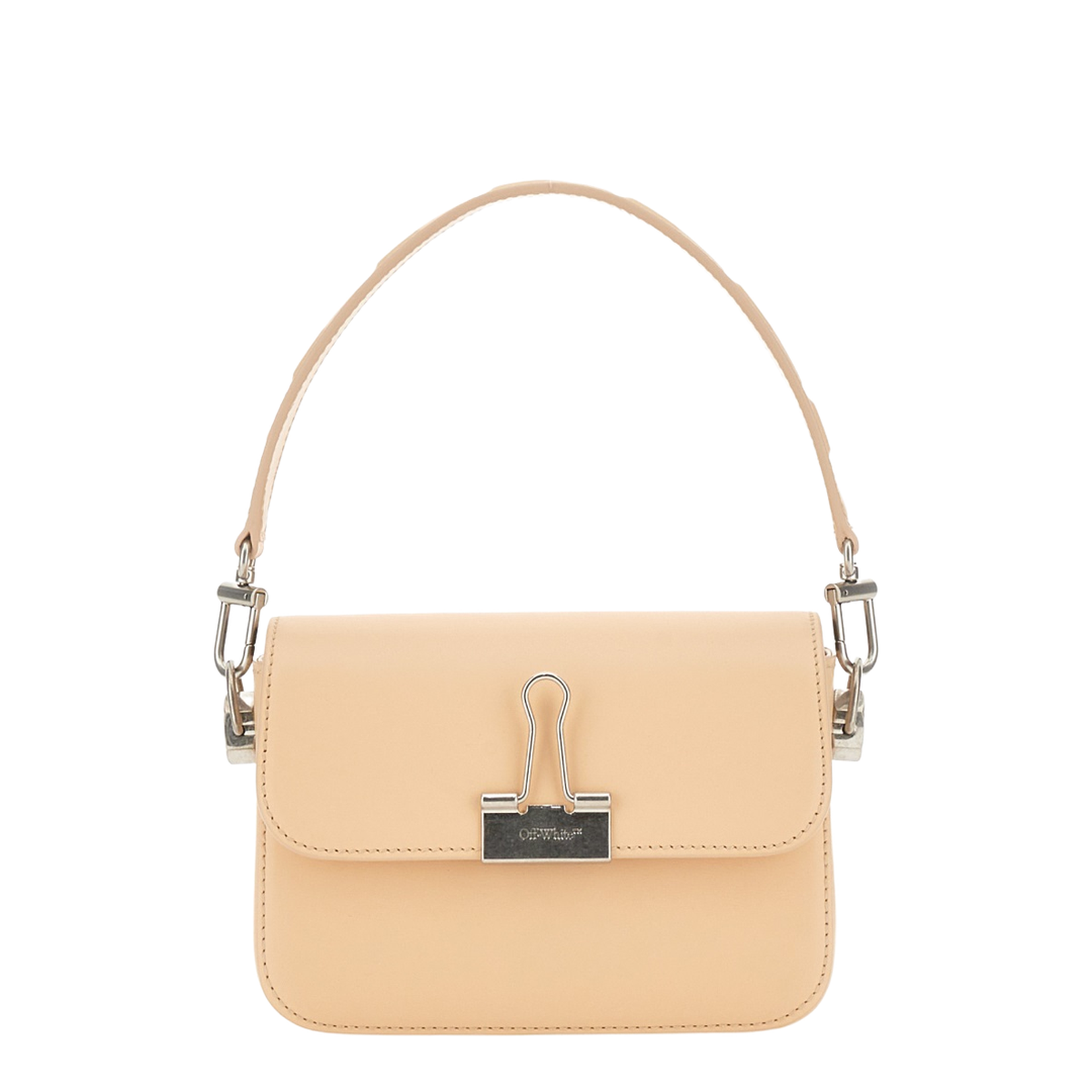 Light Pink Leather Small Plain Binder Handbag