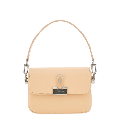 Light Pink Leather Small Plain Binder Handbag