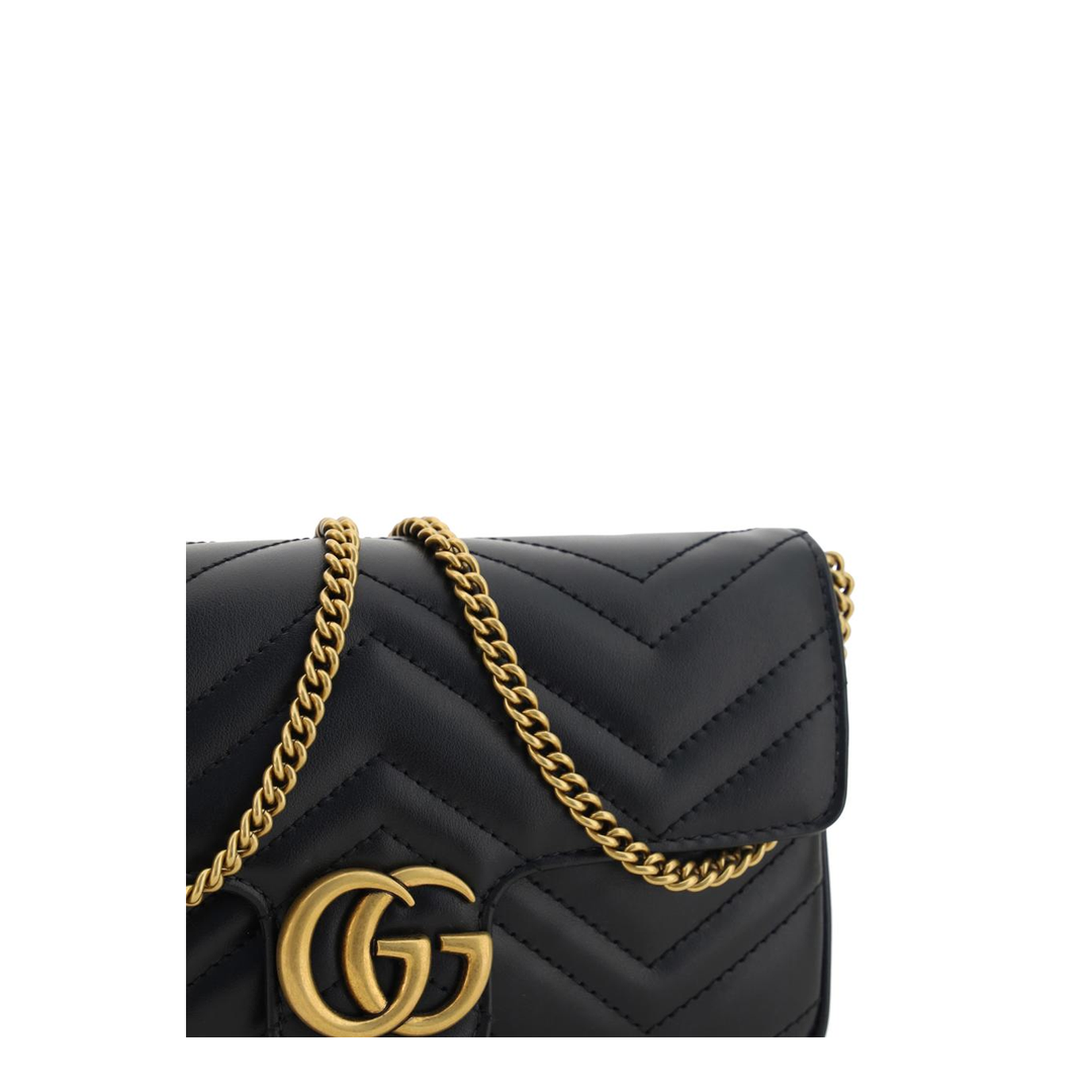 GG Marmont Leather Continental Wallet - Black