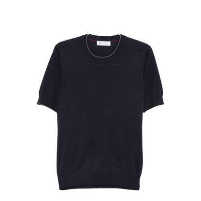 Knitted T-Shirt Blue