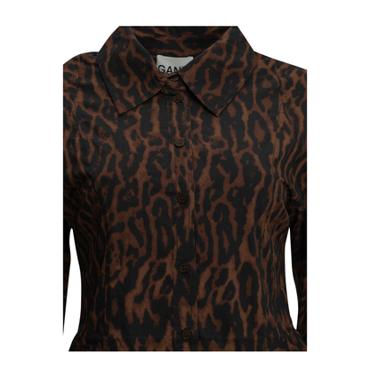 MAYFEYR - Ganni - Leopard Short Dress - A1030833ZZB