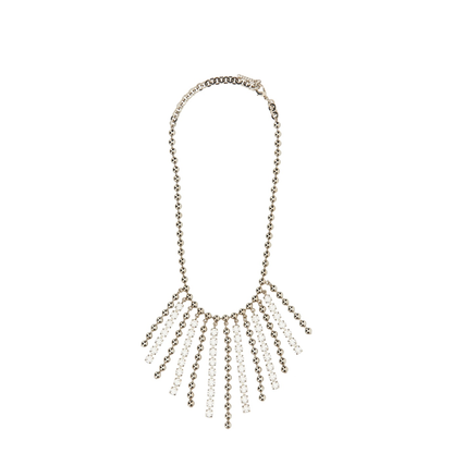 MAYFEYR - Alessandra Rich - Crystal Chain Fringe Necklace - FABA2714J024001
