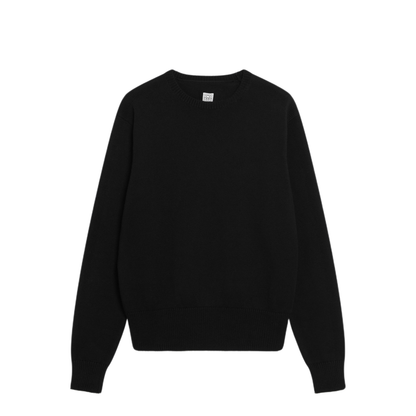 MAYFEYR - Toteme - Black Cotton Crew Neck Jumper - 262WRT0613YA0276001