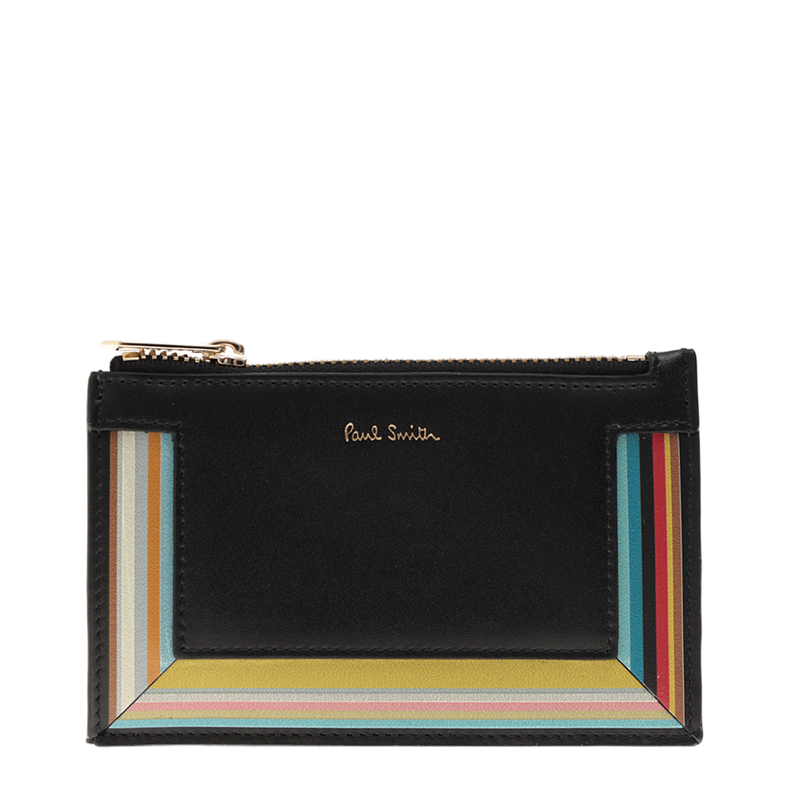 Signature Stripe Zippered Coin Purse