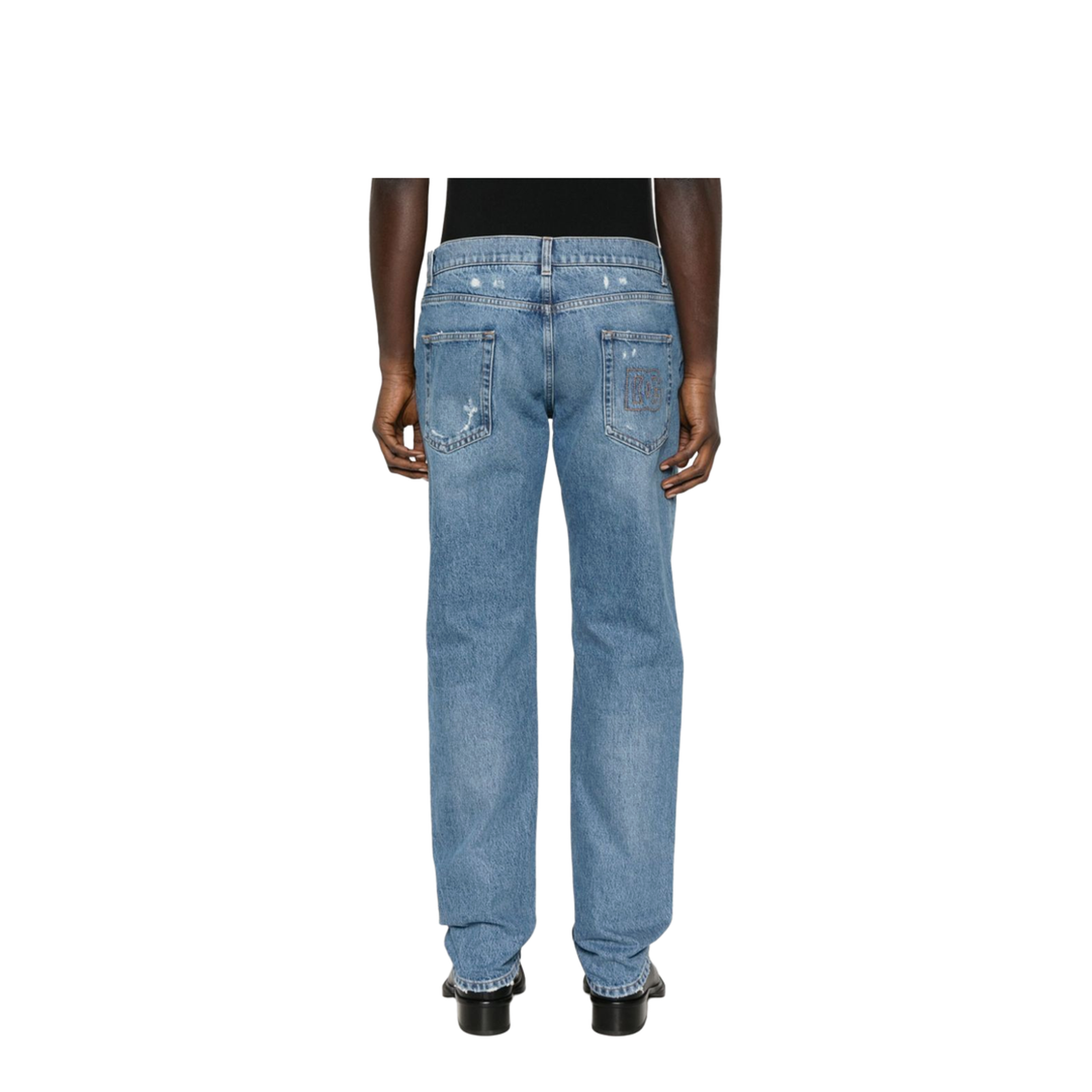 MAYFEYR - Dolce & Gabbana - Classic Five-Pocket Cotton Jeans With Abrasions - GP02XZG8MX2