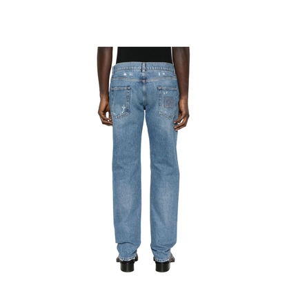MAYFEYR - Dolce & Gabbana - Classic Five-Pocket Cotton Jeans With Abrasions - GP02XZG8MX2