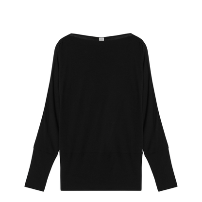 MAYFEYR - Toteme - Black Viscose Jersey Top - 262-WRT0667FB0635001