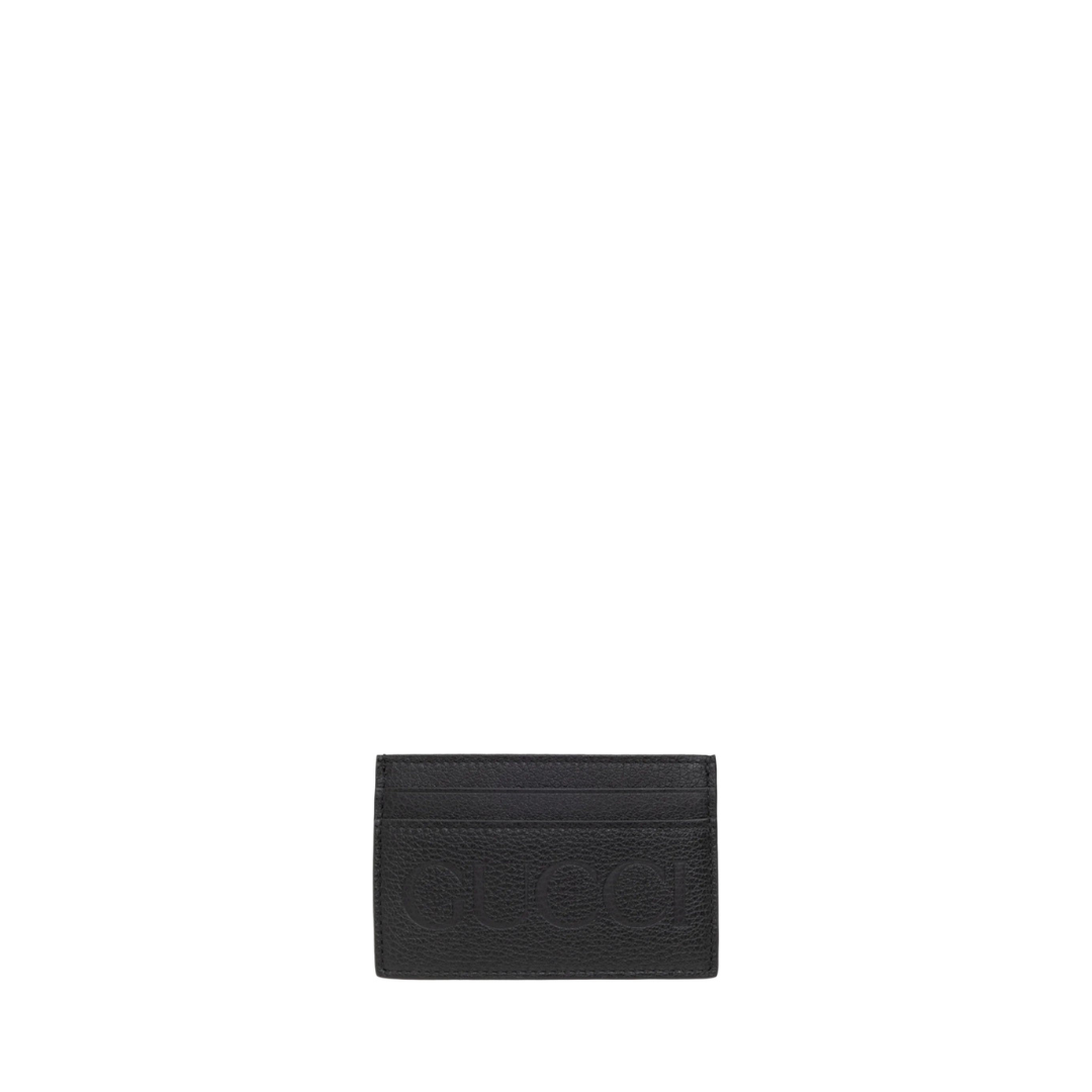 Card Case Logo Black In Leather