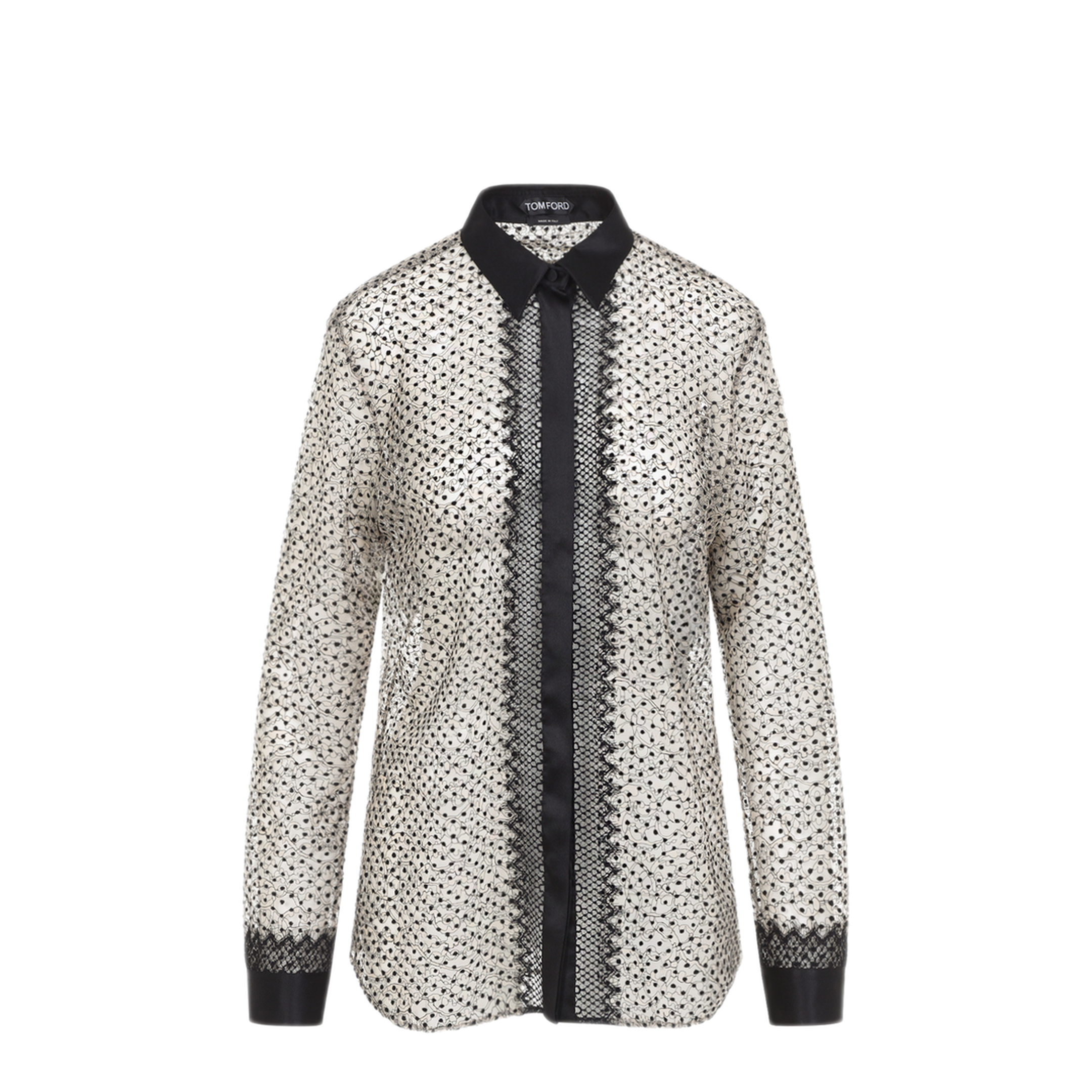 MAYFEYR - Tom Ford - Flock Polka Dot Shirt - CA3349FAX1768JNC
