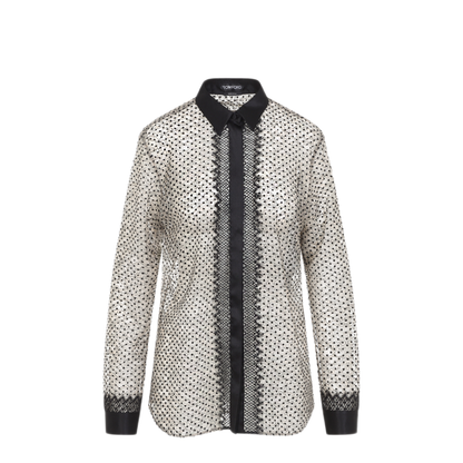 MAYFEYR - Tom Ford - Flock Polka Dot Shirt - CA3349FAX1768JNC