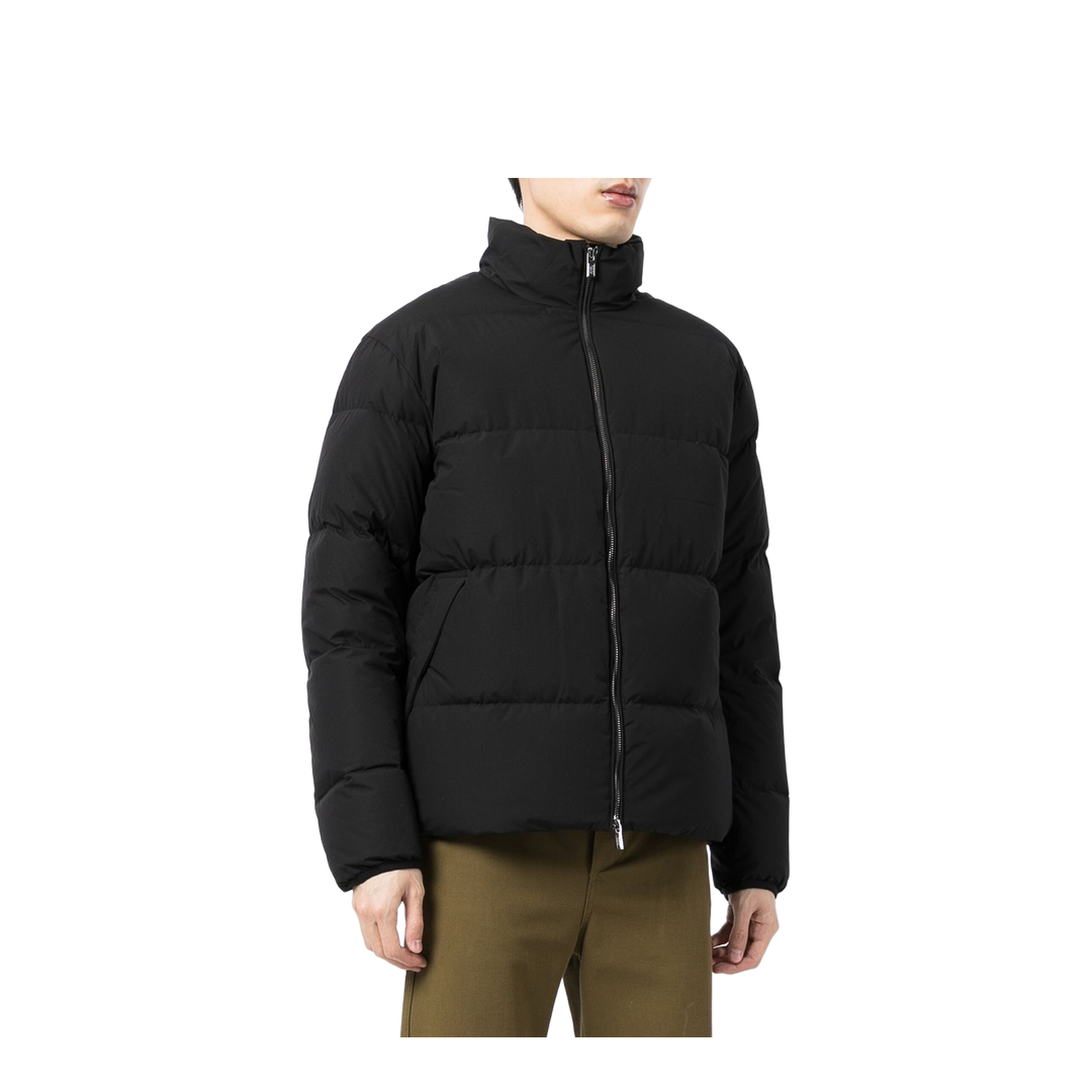 Full-Zip Down Jacket in Quilted Nylon