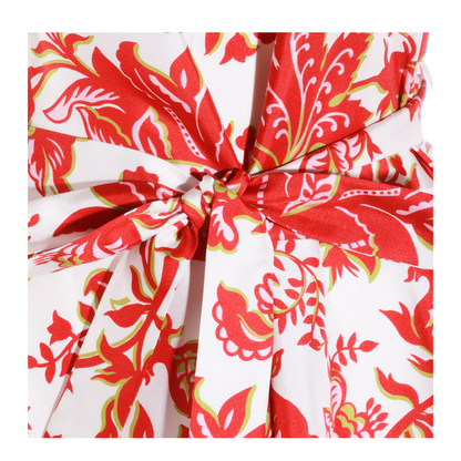 Cotton Mini Dress Red/White