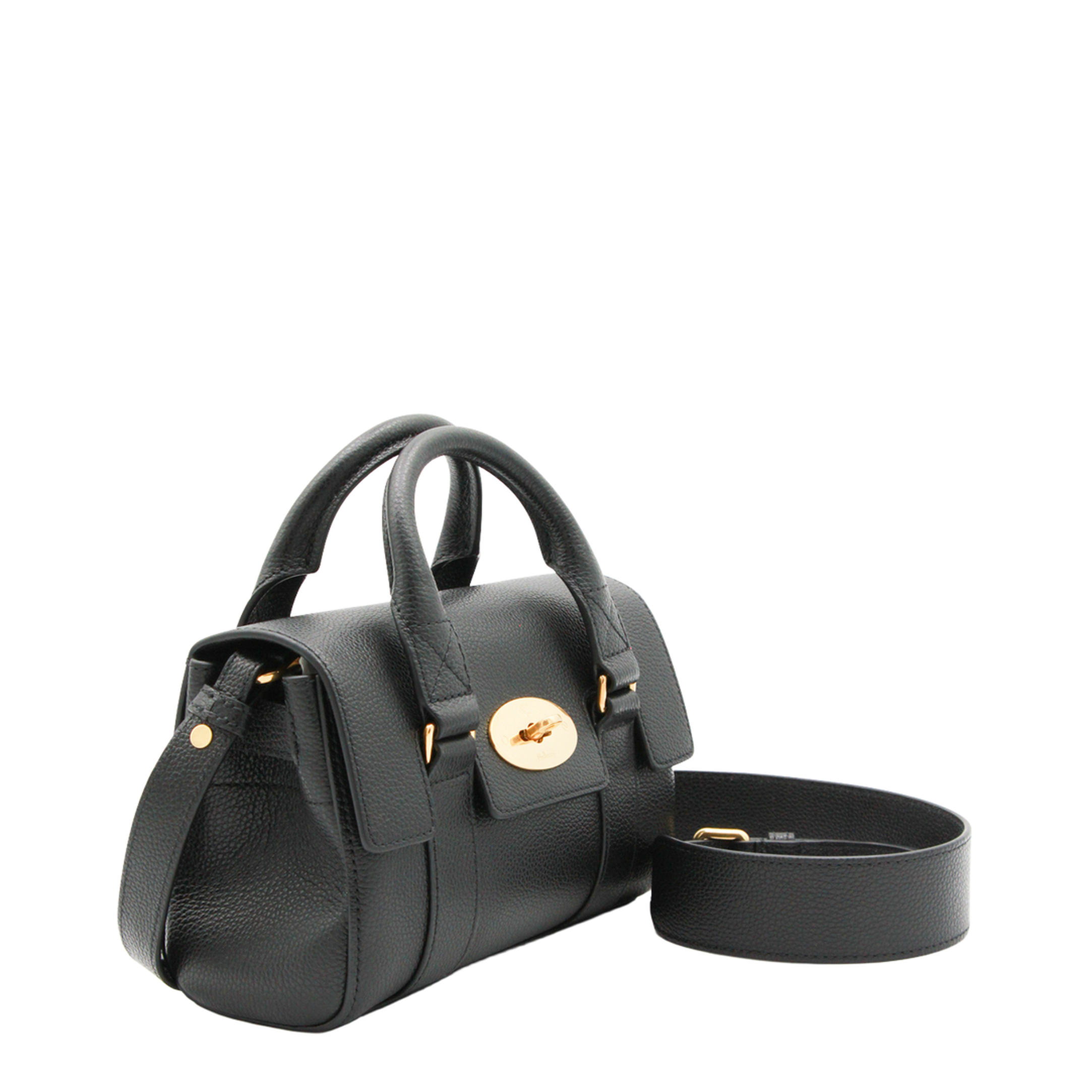 Bayswater Mini Small Classic Grain Top-Handle Bag - Black
