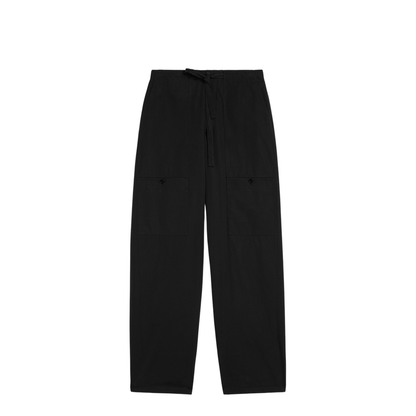 Cotton Poplin Cargo Pants Black