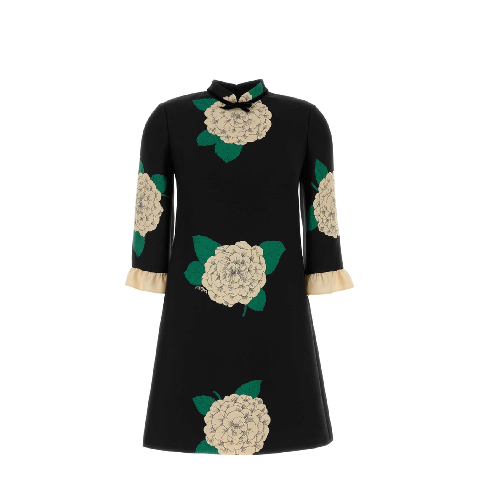 Printed Wool Blend Dress