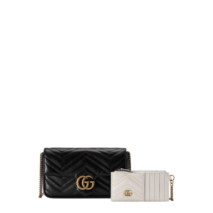 GG Marmont Leather Continental Wallet - Black